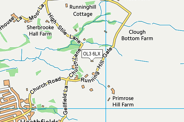 OL3 6LX map - OS VectorMap District (Ordnance Survey) OL3 6LX map - OS VectorMap District (Ordnance Survey)