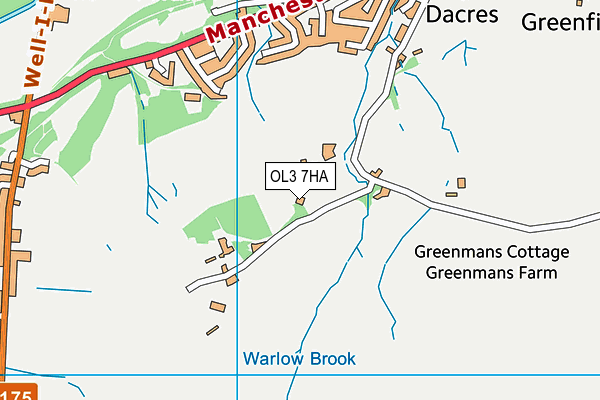 OL3 7HA map - OS VectorMap District (Ordnance Survey) OL3 7HA map - OS VectorMap District (Ordnance Survey)