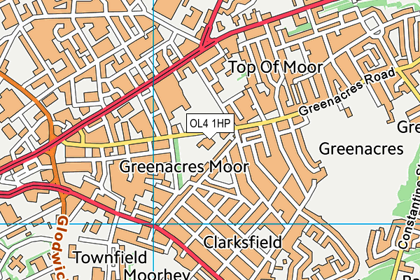 OL4 1HP map - OS VectorMap District (Ordnance Survey) OL4 1HP map - OS VectorMap District (Ordnance Survey)
