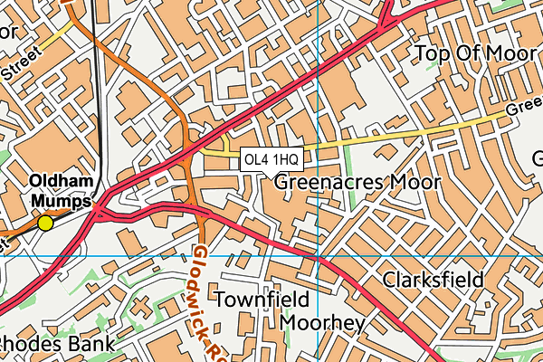 OL4 1HQ map - OS VectorMap District (Ordnance Survey) OL4 1HQ map - OS VectorMap District (Ordnance Survey)