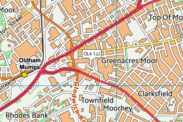 OL4 1JJ map - OS VectorMap District (Ordnance Survey) OL4 1JJ map - OS VectorMap District (Ordnance Survey)