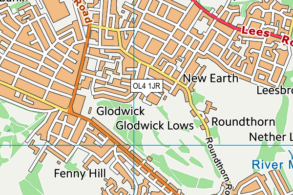 OL4 1JR map - OS VectorMap District (Ordnance Survey) OL4 1JR map - OS VectorMap District (Ordnance Survey)
