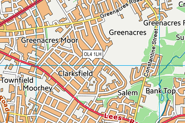 OL4 1LH map - OS VectorMap District (Ordnance Survey) OL4 1LH map - OS VectorMap District (Ordnance Survey)