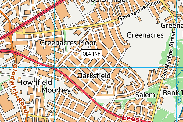 OL4 1NH map - OS VectorMap District (Ordnance Survey) OL4 1NH map - OS VectorMap District (Ordnance Survey)