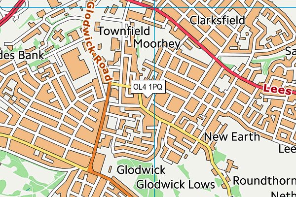 OL4 1PQ map - OS VectorMap District (Ordnance Survey) OL4 1PQ map - OS VectorMap District (Ordnance Survey)