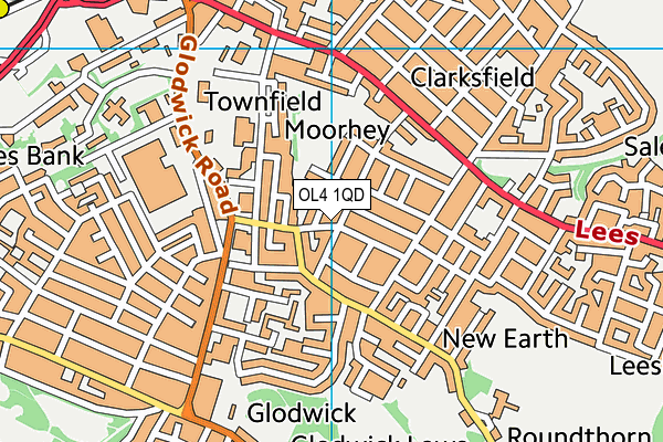 OL4 1QD map - OS VectorMap District (Ordnance Survey) OL4 1QD map - OS VectorMap District (Ordnance Survey)