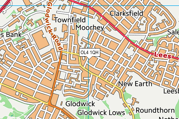 OL4 1QH map - OS VectorMap District (Ordnance Survey) OL4 1QH map - OS VectorMap District (Ordnance Survey)
