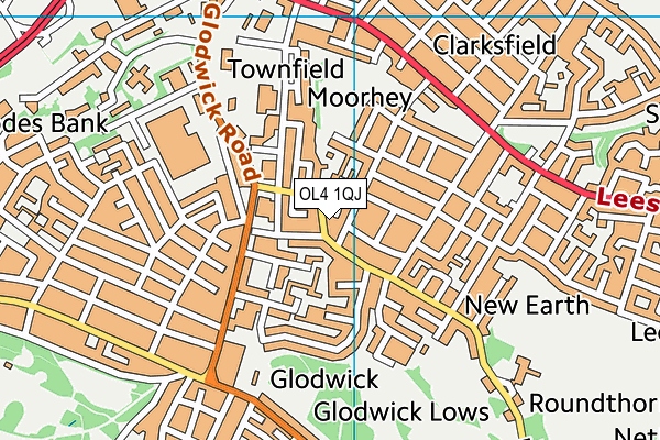 OL4 1QJ map - OS VectorMap District (Ordnance Survey)
