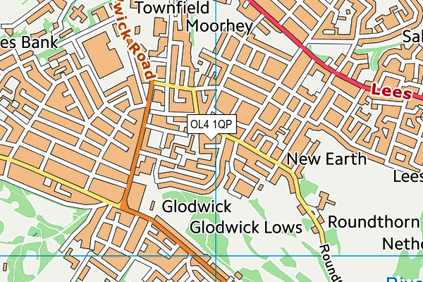 OL4 1QP map - OS VectorMap District (Ordnance Survey) OL4 1QP map - OS VectorMap District (Ordnance Survey)
