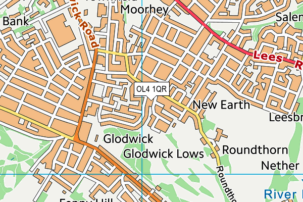 OL4 1QR map - OS VectorMap District (Ordnance Survey) OL4 1QR map - OS VectorMap District (Ordnance Survey)