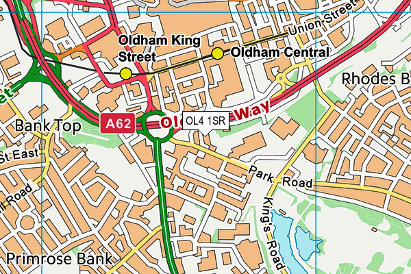 OL4 1SR map - OS VectorMap District (Ordnance Survey) OL4 1SR map - OS VectorMap District (Ordnance Survey)
