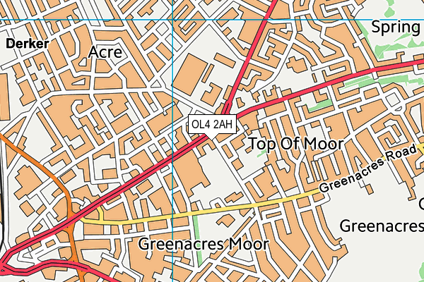 OL4 2AH map - OS VectorMap District (Ordnance Survey) OL4 2AH map - OS VectorMap District (Ordnance Survey)