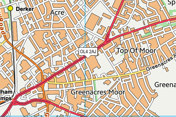 OL4 2AJ map - OS VectorMap District (Ordnance Survey) OL4 2AJ map - OS VectorMap District (Ordnance Survey)