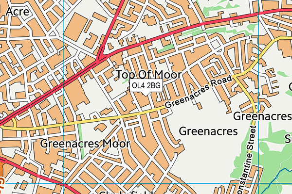 OL4 2BG map - OS VectorMap District (Ordnance Survey) OL4 2BG map - OS VectorMap District (Ordnance Survey)