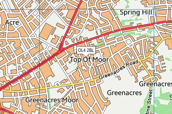 OL4 2BL map - OS VectorMap District (Ordnance Survey) OL4 2BL map - OS VectorMap District (Ordnance Survey)