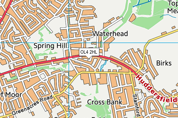 OL4 2HL map - OS VectorMap District (Ordnance Survey) OL4 2HL map - OS VectorMap District (Ordnance Survey)