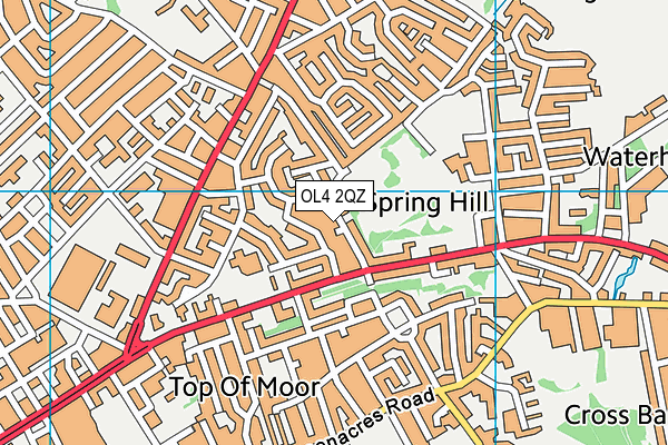 OL4 2QZ map - OS VectorMap District (Ordnance Survey) OL4 2QZ map - OS VectorMap District (Ordnance Survey)