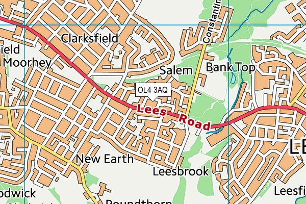 OL4 3AQ map - OS VectorMap District (Ordnance Survey) OL4 3AQ map - OS VectorMap District (Ordnance Survey)