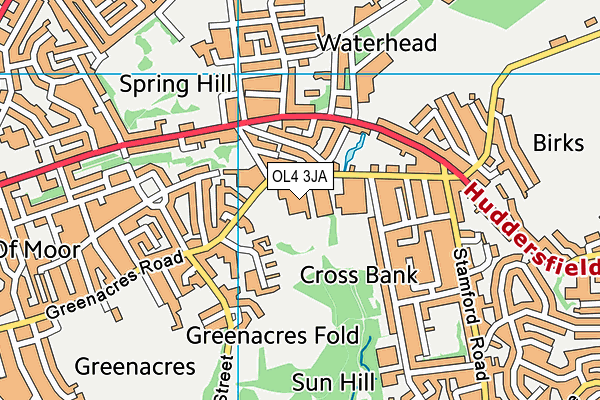 OL4 3JA map - OS VectorMap District (Ordnance Survey) OL4 3JA map - OS VectorMap District (Ordnance Survey)