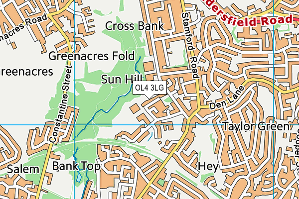 OL4 3LG map - OS VectorMap District (Ordnance Survey) OL4 3LG map - OS VectorMap District (Ordnance Survey)