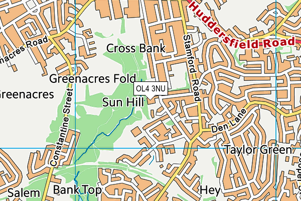 OL4 3NU map - OS VectorMap District (Ordnance Survey) OL4 3NU map - OS VectorMap District (Ordnance Survey)