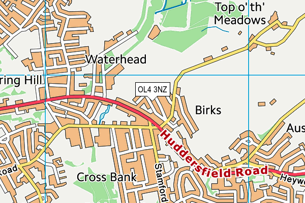 OL4 3NZ map - OS VectorMap District (Ordnance Survey) OL4 3NZ map - OS VectorMap District (Ordnance Survey)