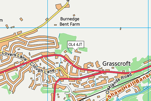 OL4 4JT map - OS VectorMap District (Ordnance Survey) OL4 4JT map - OS VectorMap District (Ordnance Survey)