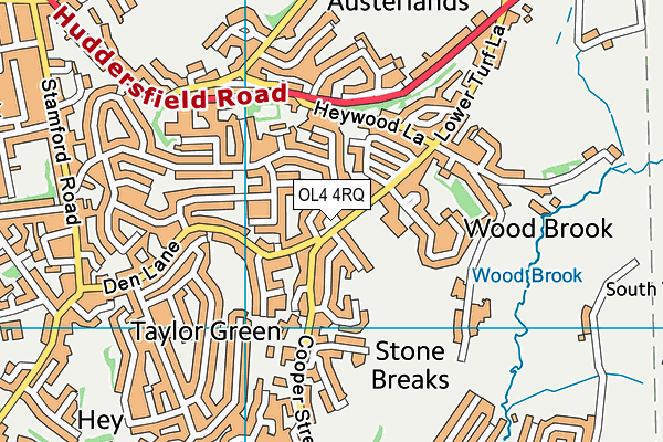 OL4 4RQ map - OS VectorMap District (Ordnance Survey) OL4 4RQ map - OS VectorMap District (Ordnance Survey)