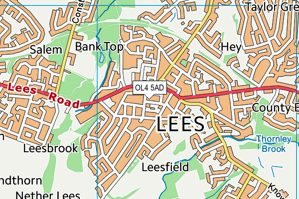 OL4 5AD map - OS VectorMap District (Ordnance Survey) OL4 5AD map - OS VectorMap District (Ordnance Survey)