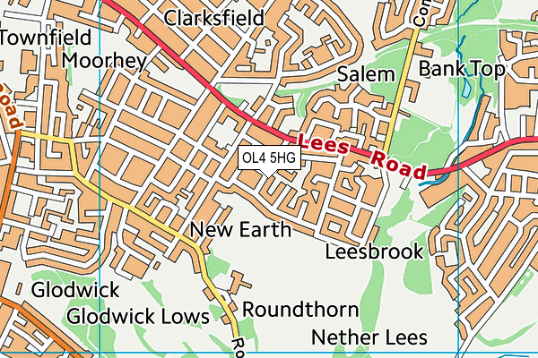 OL4 5HG map - OS VectorMap District (Ordnance Survey) OL4 5HG map - OS VectorMap District (Ordnance Survey)