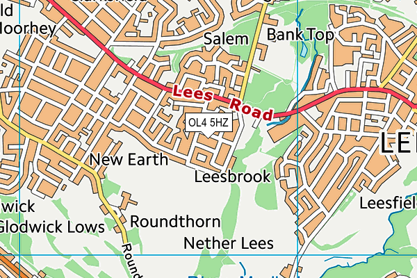 OL4 5HZ map - OS VectorMap District (Ordnance Survey) OL4 5HZ map - OS VectorMap District (Ordnance Survey)