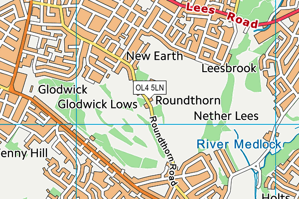 OL4 5LN map - OS VectorMap District (Ordnance Survey) OL4 5LN map - OS VectorMap District (Ordnance Survey)