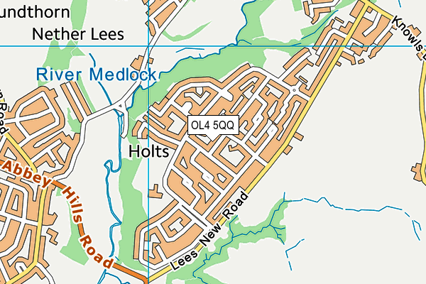 OL4 5QQ map - OS VectorMap District (Ordnance Survey) OL4 5QQ map - OS VectorMap District (Ordnance Survey)