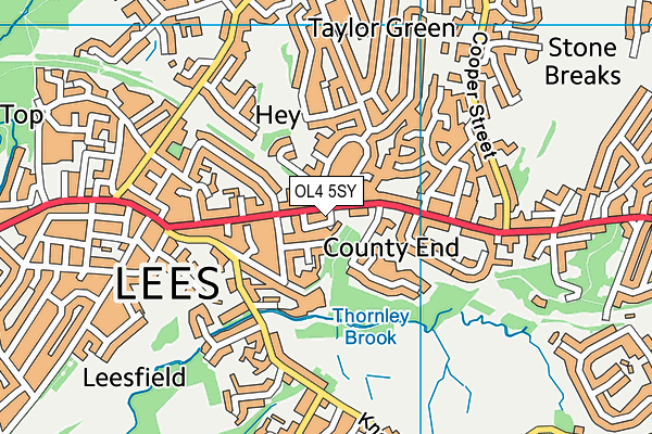 OL4 5SY map - OS VectorMap District (Ordnance Survey) OL4 5SY map - OS VectorMap District (Ordnance Survey)