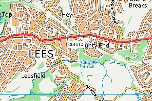 OL4 5TQ map - OS VectorMap District (Ordnance Survey) OL4 5TQ map - OS VectorMap District (Ordnance Survey)