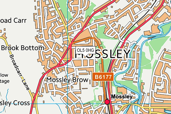 OL5 0HG map - OS VectorMap District (Ordnance Survey) OL5 0HG map - OS VectorMap District (Ordnance Survey)