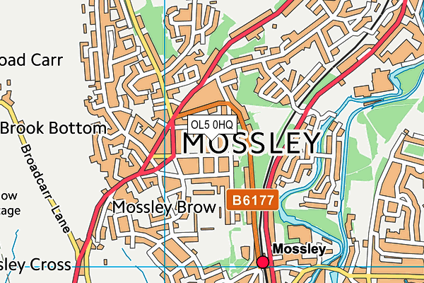 OL5 0HQ map - OS VectorMap District (Ordnance Survey) OL5 0HQ map - OS VectorMap District (Ordnance Survey)