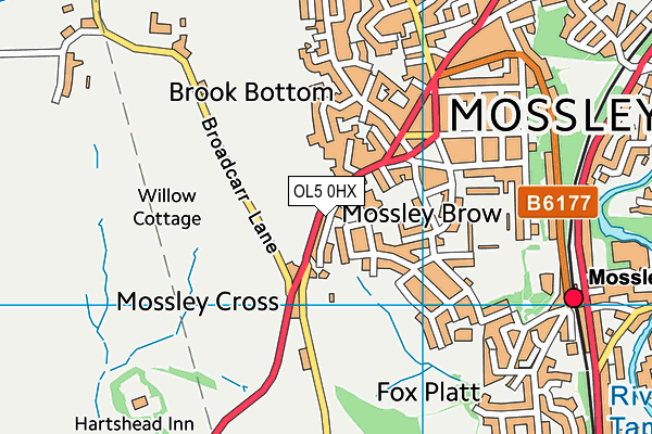 OL5 0HX map - OS VectorMap District (Ordnance Survey) OL5 0HX map - OS VectorMap District (Ordnance Survey)