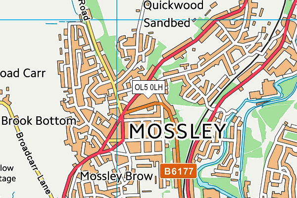 OL5 0LH map - OS VectorMap District (Ordnance Survey) OL5 0LH map - OS VectorMap District (Ordnance Survey)