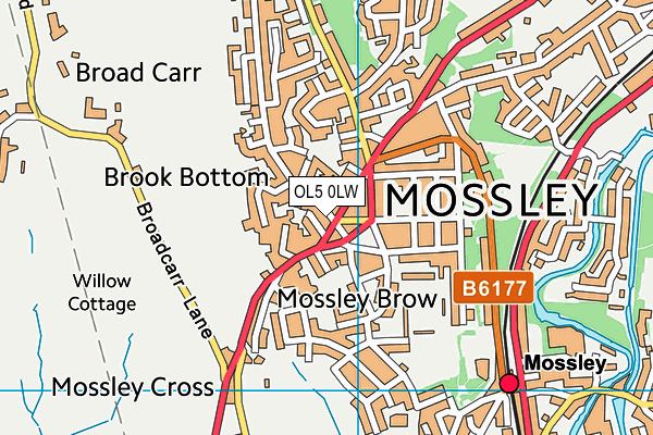 OL5 0LW map - OS VectorMap District (Ordnance Survey) OL5 0LW map - OS VectorMap District (Ordnance Survey)