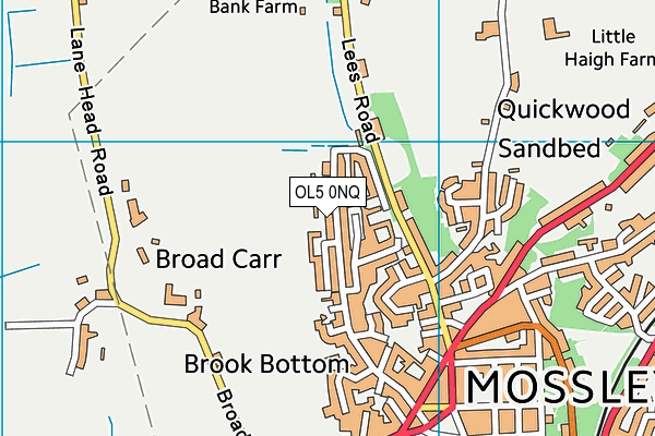 OL5 0NQ map - OS VectorMap District (Ordnance Survey) OL5 0NQ map - OS VectorMap District (Ordnance Survey)