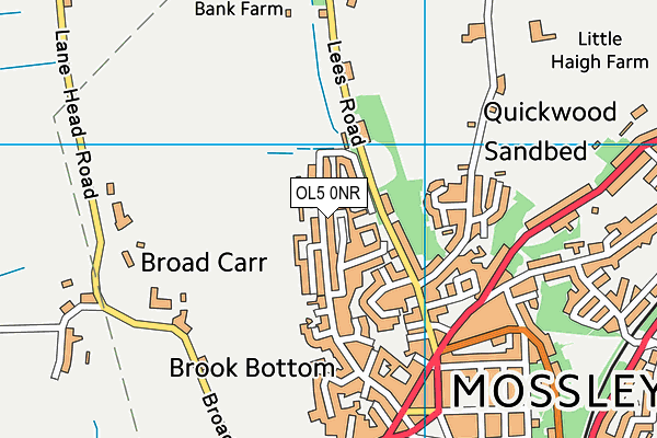 OL5 0NR map - OS VectorMap District (Ordnance Survey) OL5 0NR map - OS VectorMap District (Ordnance Survey)