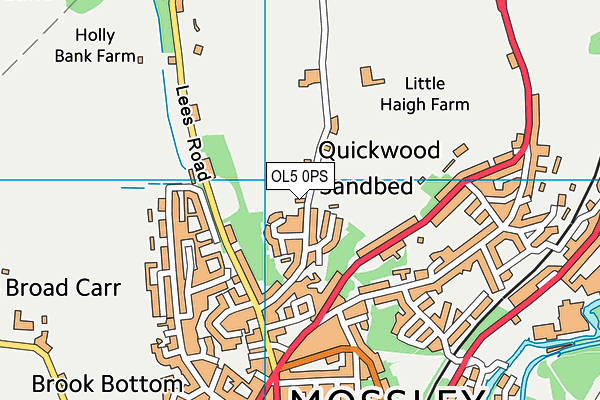 OL5 0PS map - OS VectorMap District (Ordnance Survey) OL5 0PS map - OS VectorMap District (Ordnance Survey)
