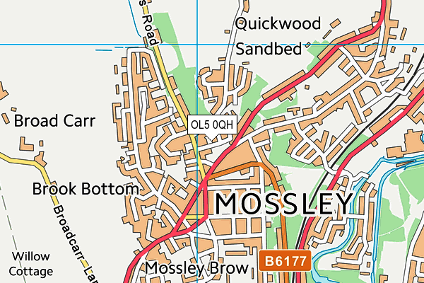 OL5 0QH map - OS VectorMap District (Ordnance Survey) OL5 0QH map - OS VectorMap District (Ordnance Survey)