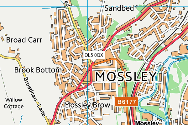 OL5 0QX map - OS VectorMap District (Ordnance Survey) OL5 0QX map - OS VectorMap District (Ordnance Survey)