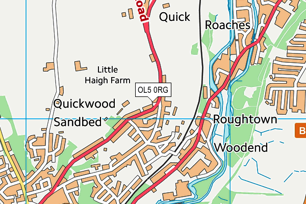 OL5 0RG map - OS VectorMap District (Ordnance Survey) OL5 0RG map - OS VectorMap District (Ordnance Survey)