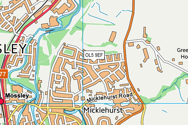 OL5 9EF map - OS VectorMap District (Ordnance Survey) OL5 9EF map - OS VectorMap District (Ordnance Survey)