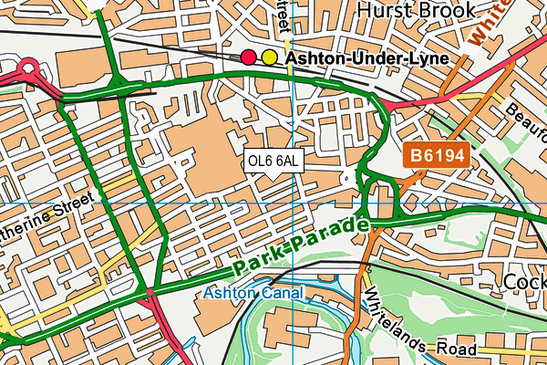 OL6 6AL map - OS VectorMap District (Ordnance Survey) OL6 6AL map - OS VectorMap District (Ordnance Survey)