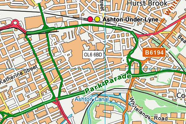 OL6 6BD map - OS VectorMap District (Ordnance Survey) OL6 6BD map - OS VectorMap District (Ordnance Survey)