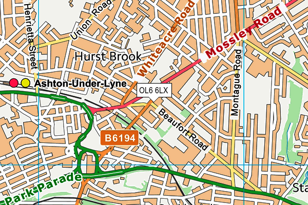 OL6 6LX map - OS VectorMap District (Ordnance Survey) OL6 6LX map - OS VectorMap District (Ordnance Survey)